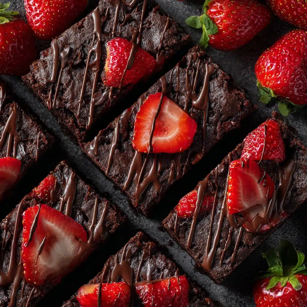 Chocolate-Covered Strawberry Brownies Recipe - Recipe Image