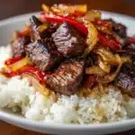 Sizzling Chinese Pepper Steak with Onions Recipe