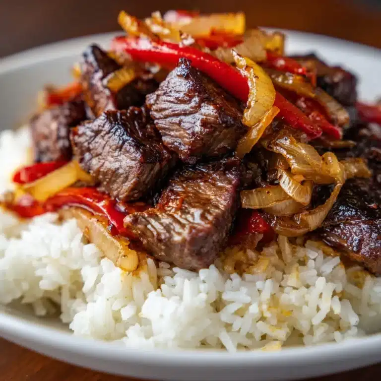 Sizzling Chinese Pepper Steak with Onions Recipe