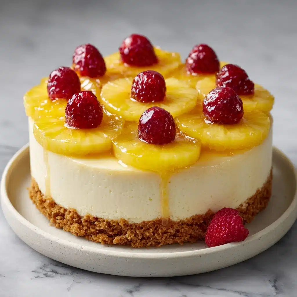 Pineapple Upside-Down Cheesecake Cake Recipe - Recipe Image