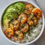 Spicy Shrimp and Avocado Rice Bowl Recipe