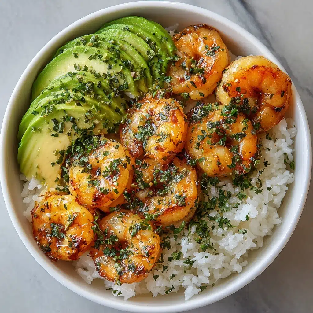 Spicy Shrimp and Avocado Rice Bowl Recipe - Recipe Image