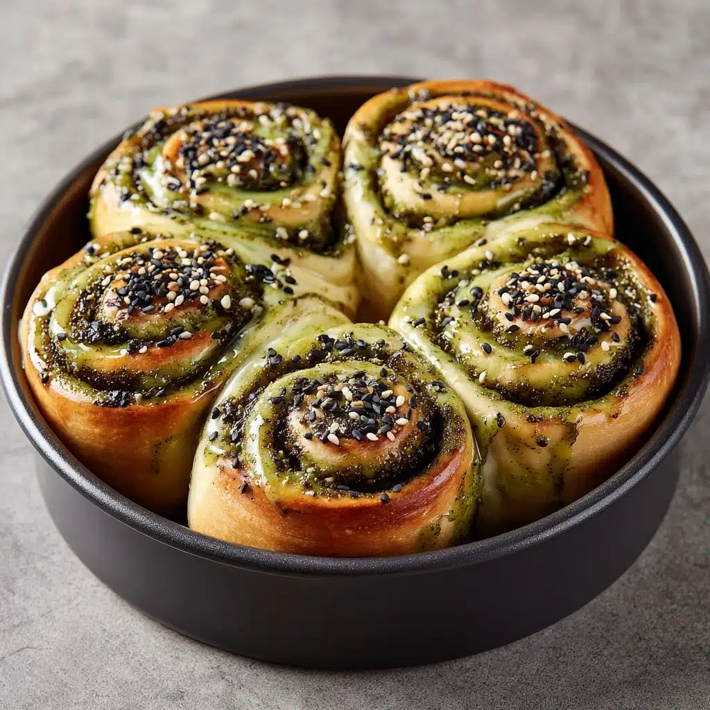 Vegan Matcha Black Sesame Cinnamon Rolls Recipe - Recipe Image