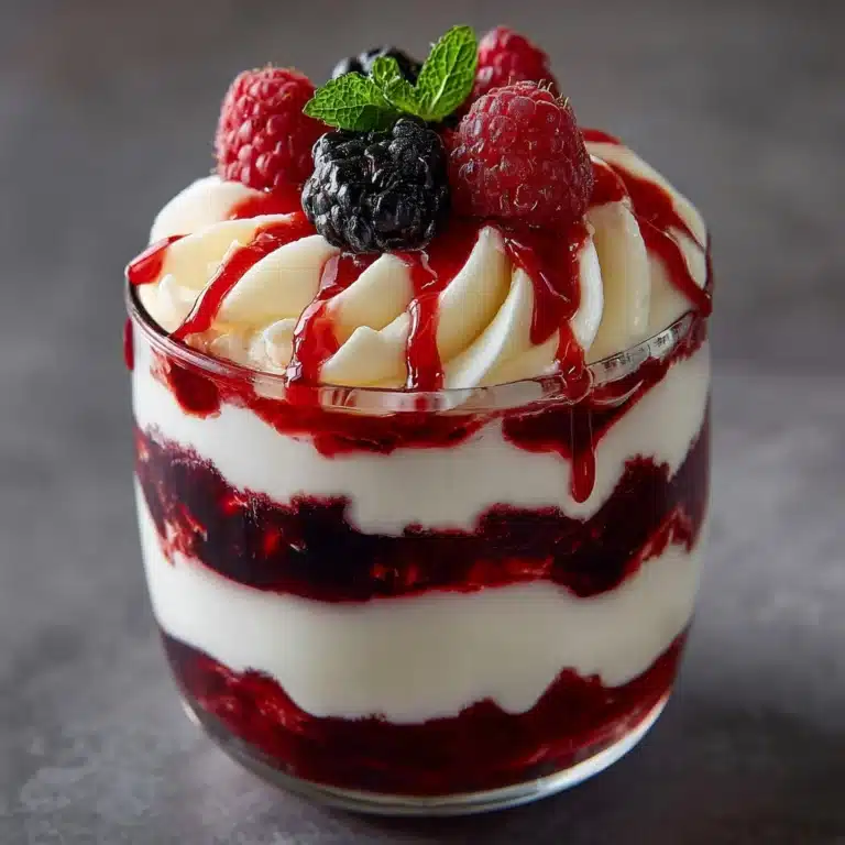 White Chocolate Cheesecake Mousse with Raspberry Compote Recipe