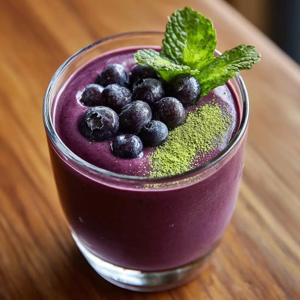 Wild Blueberry Vanilla Matcha Smoothie Recipe