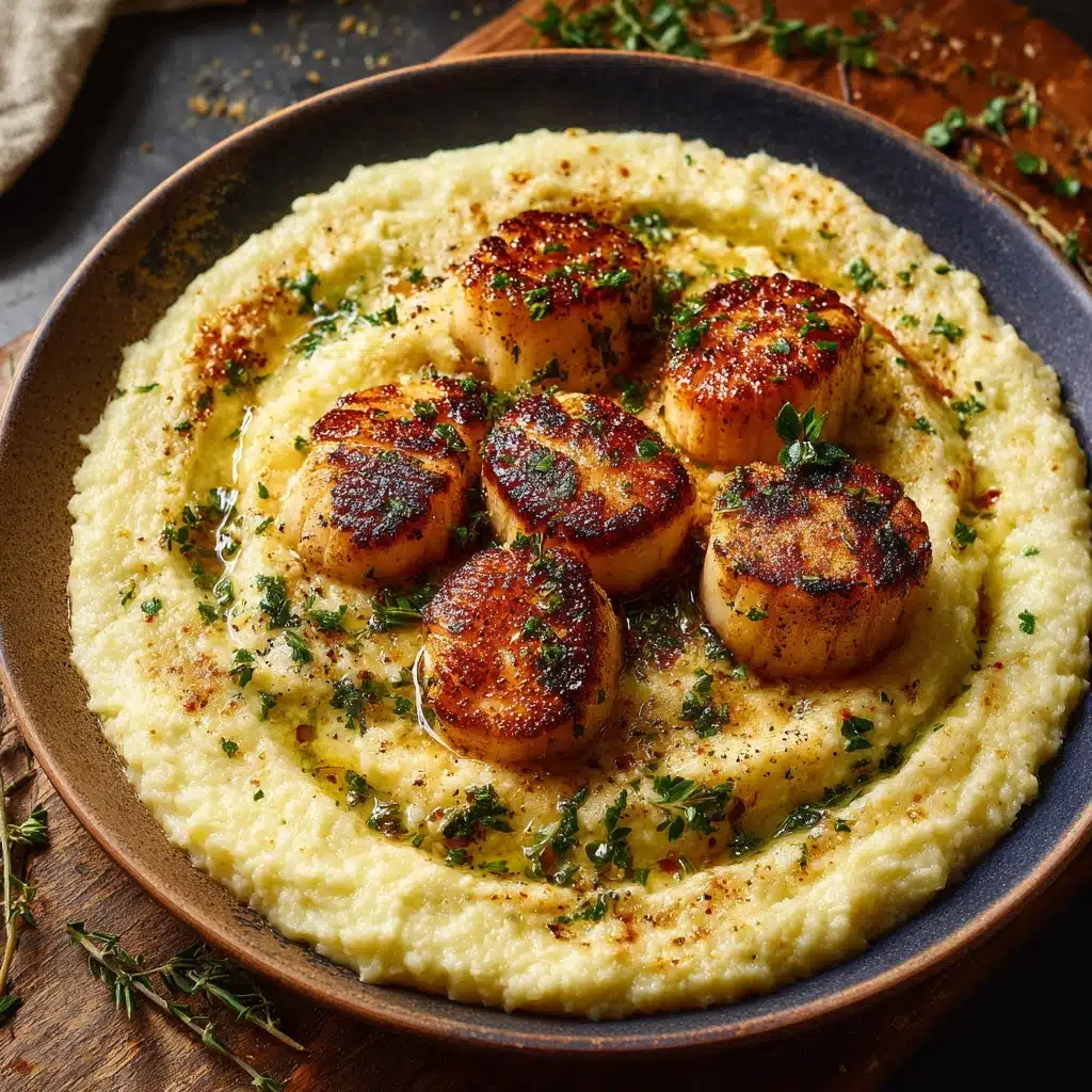 Honey Butter Blackened Scallops with Herby Polenta: An Incredible Flavorful Recipe
