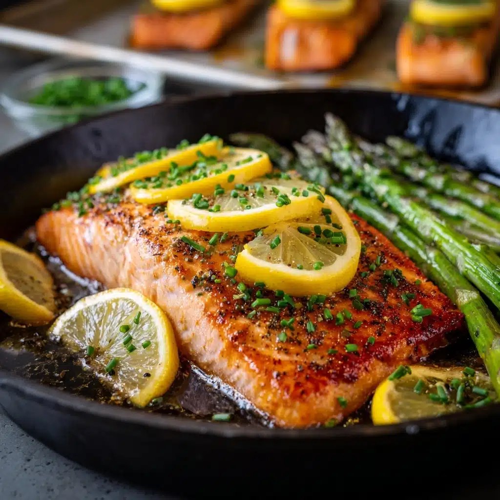Sheet-Pan Garlic Butter Salmon & Asparagus Recipe