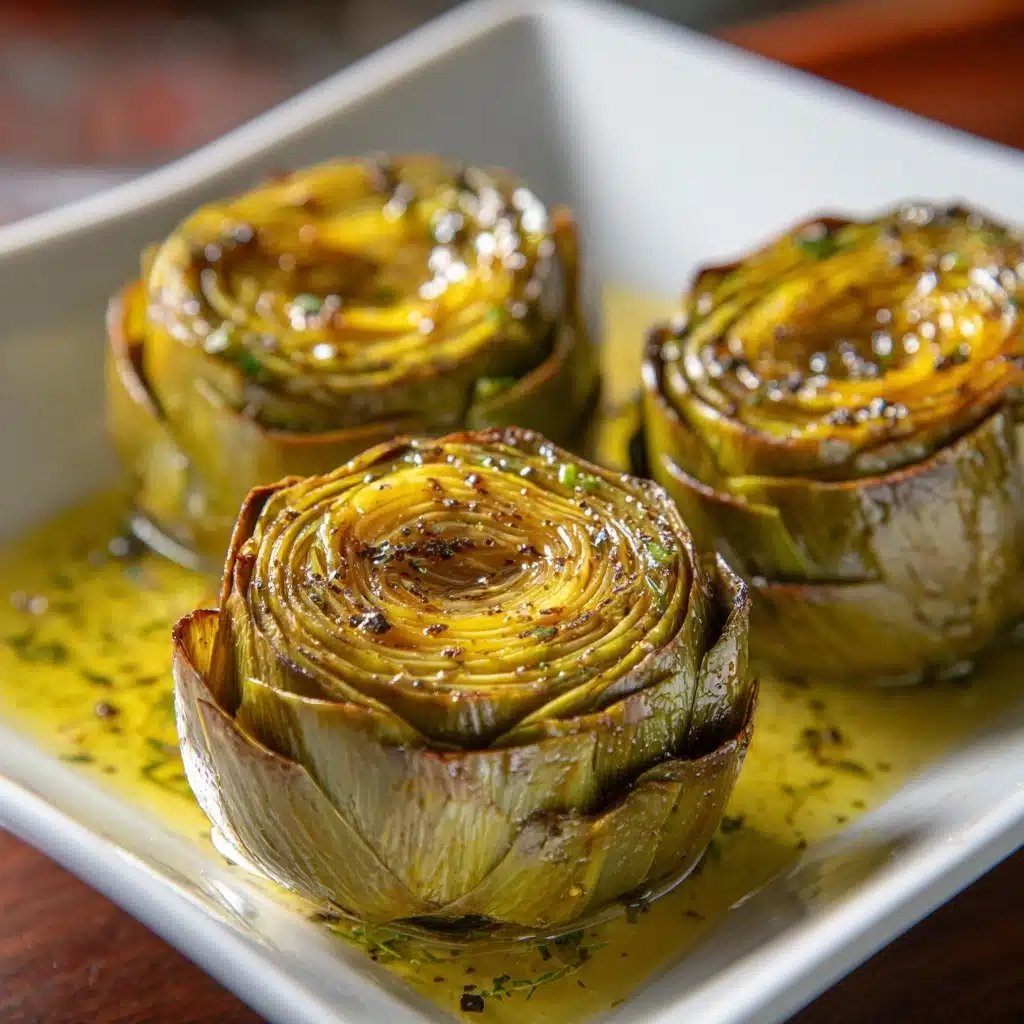 Grilled Artichokes with Garlic Butter Recipe - Recipe Image
