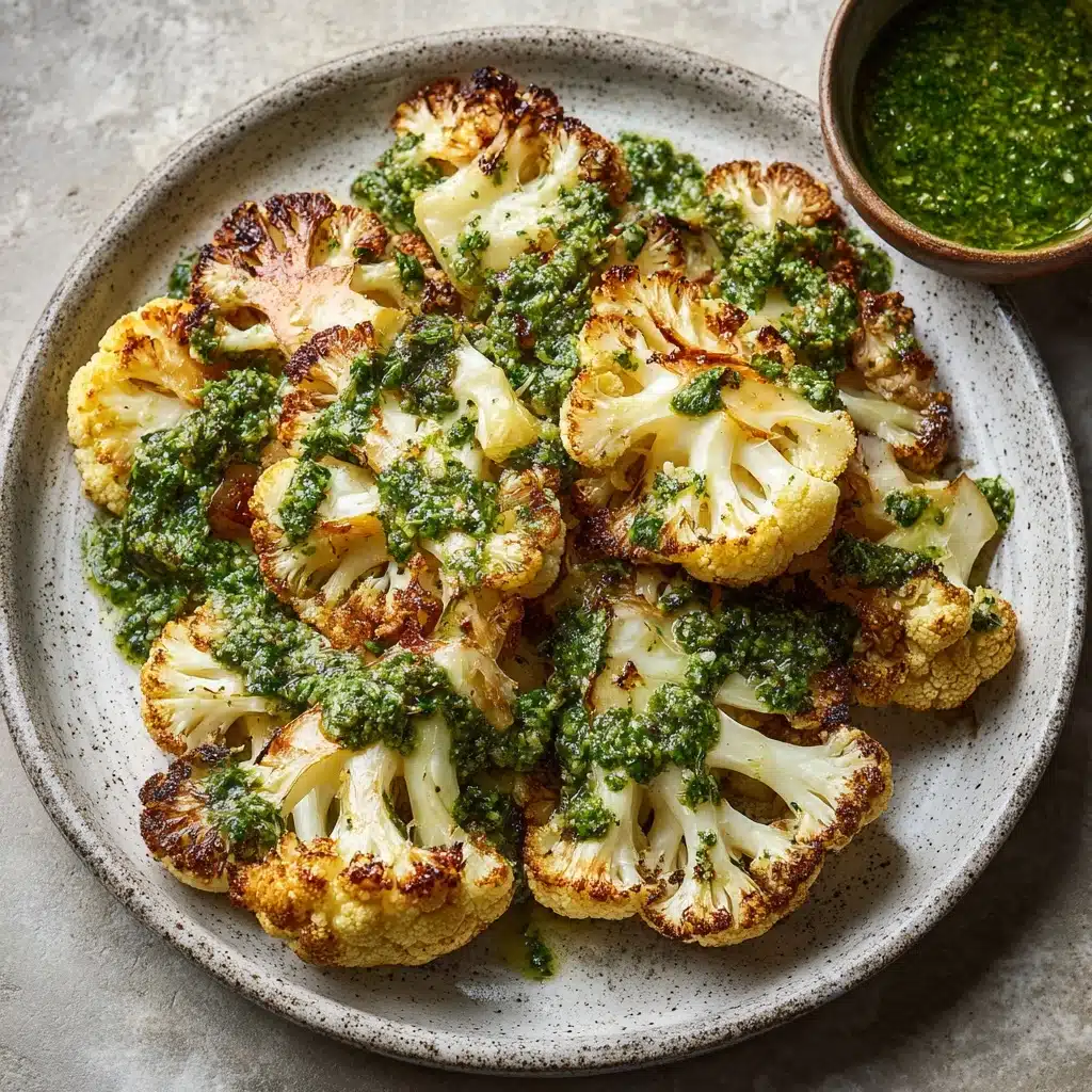 Parmesan Pesto Roasted Cauliflower Recipe - Recipe Image