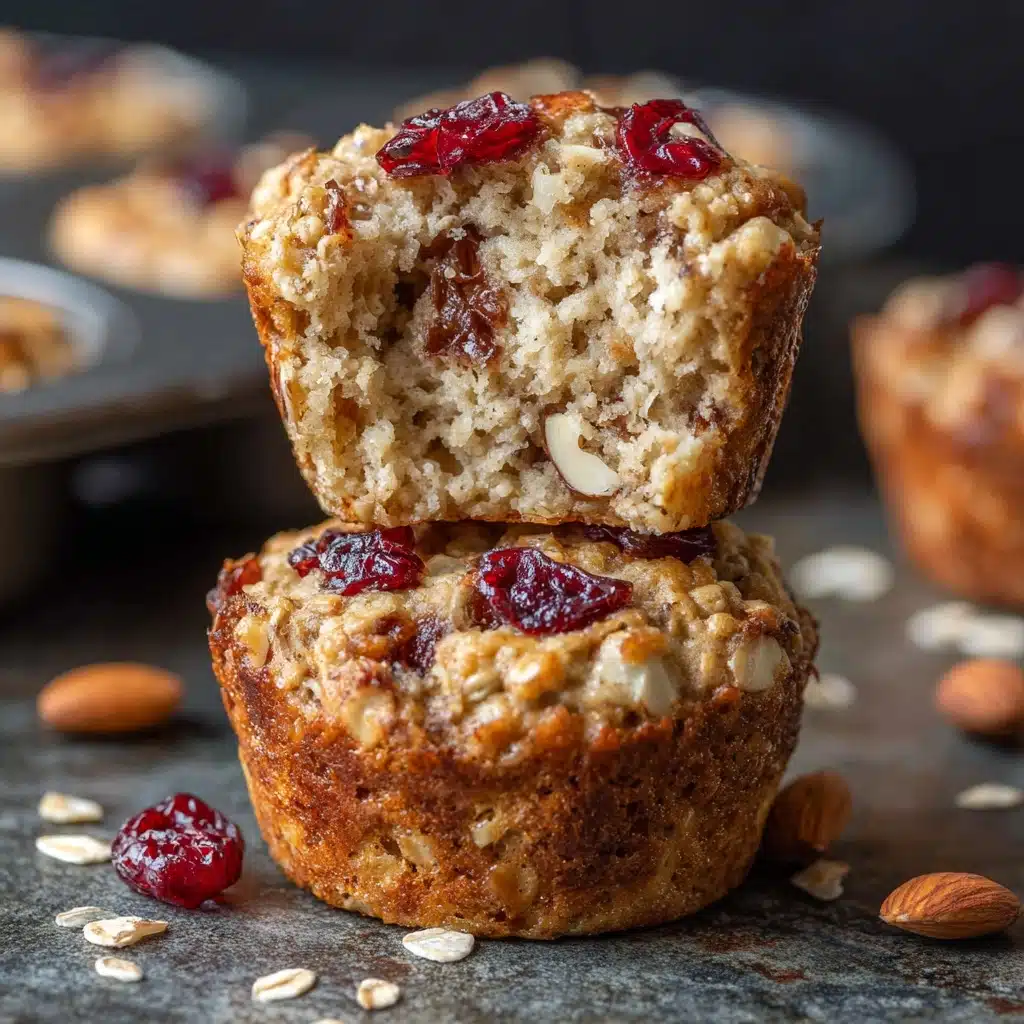 Cherry Almond Baked Oatmeal Cups Recipe - Recipe Image