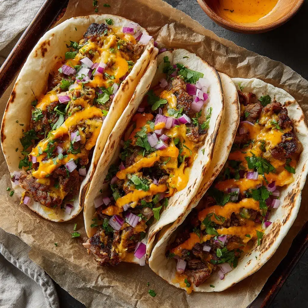 Garlic Butter Honey BBQ Beef Tacos Recipe - Recipe Image