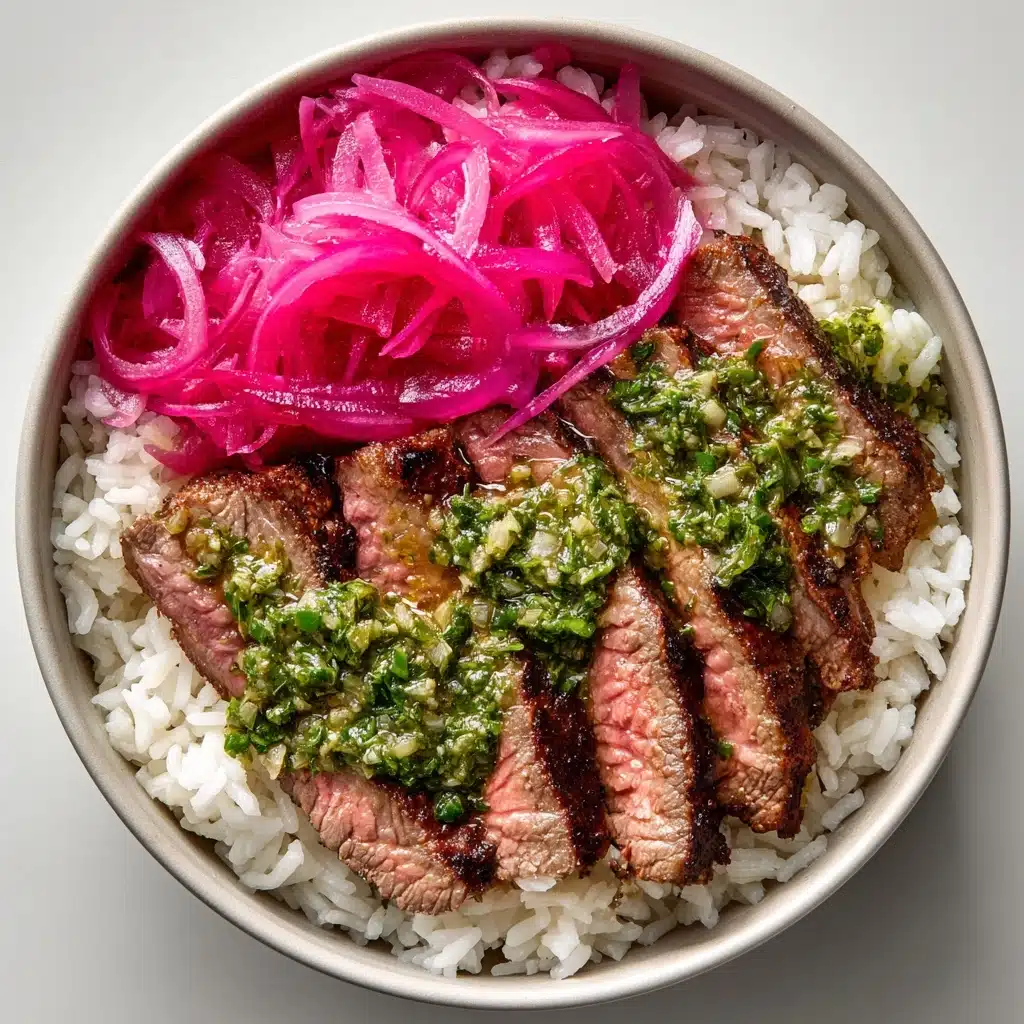 Skirt Steak Rice Bowls with Chimichurri Sauce Recipe - Recipe Image