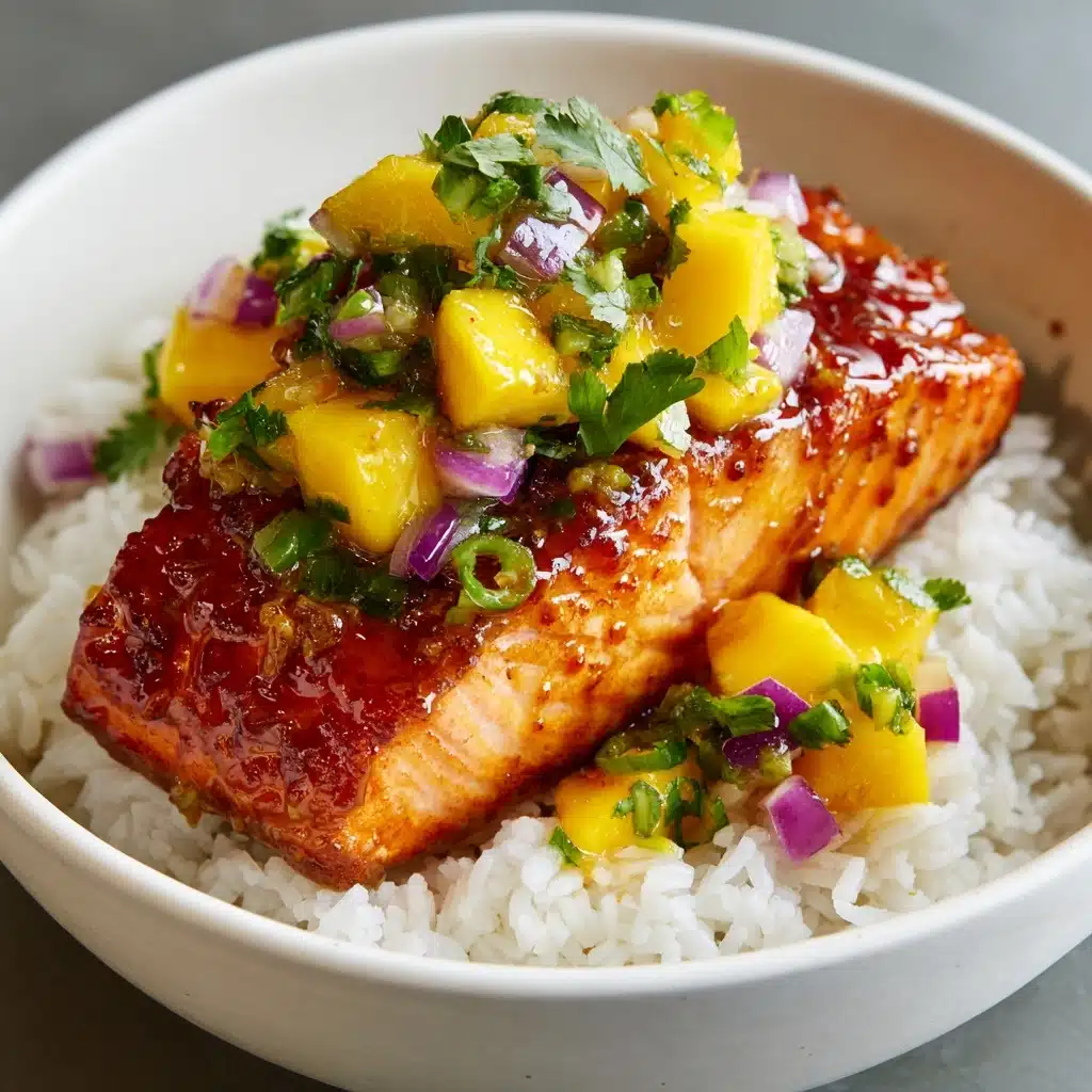 Teriyaki Salmon Rice Bowl with Mango Recipe