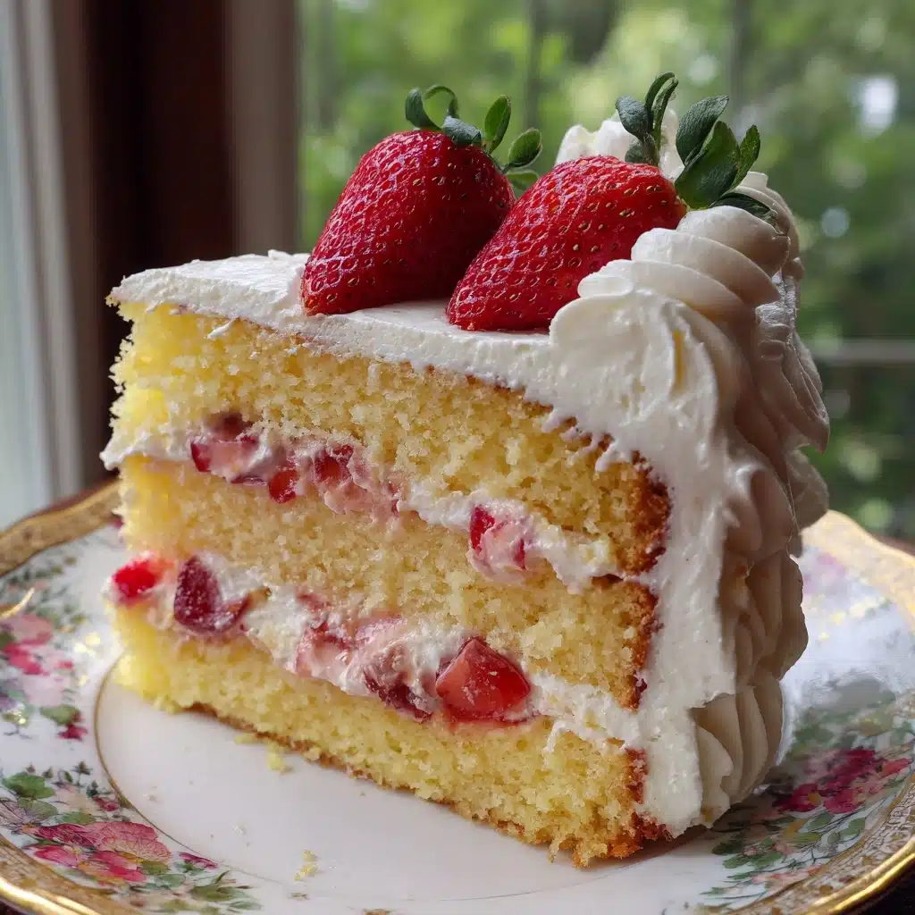 Strawberry Butter Cake Recipe - Recipe Image