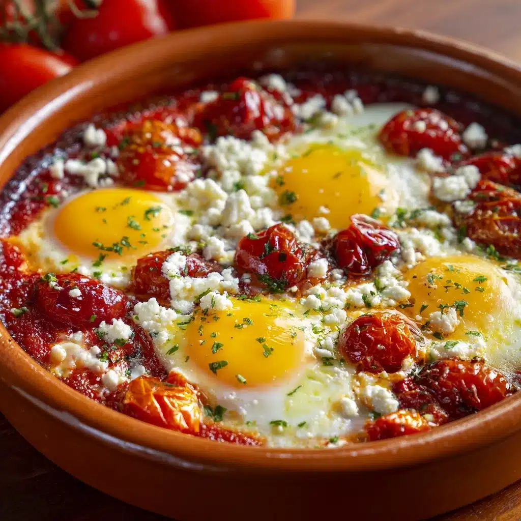 Mediterranean Baked Feta Eggs Recipe - Recipe Image