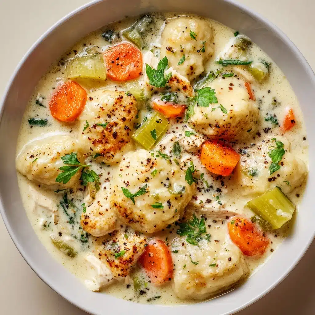 Leftover Turkey and Stuffing Dumpling Soup Recipe - Recipe Image