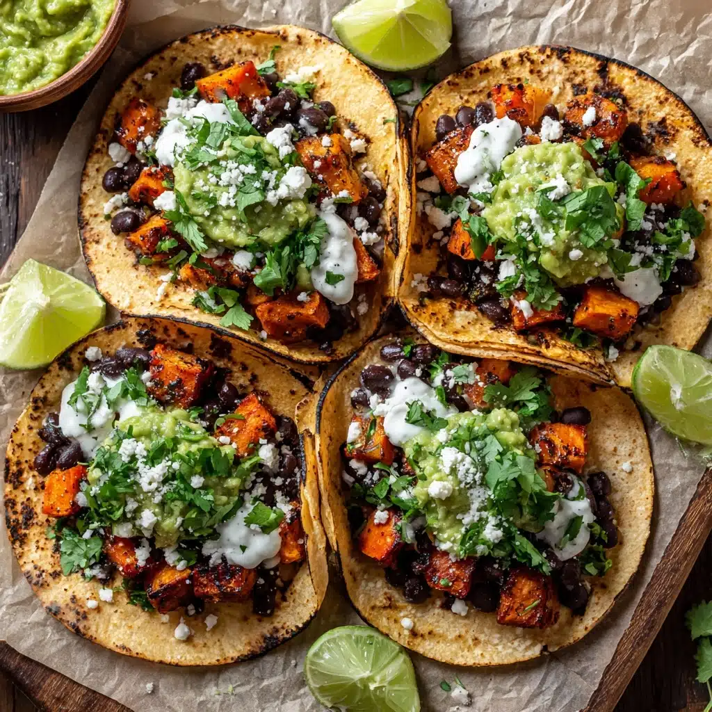 Crispy Chipotle Sweet Potato Tacos with Lime Crema Recipe