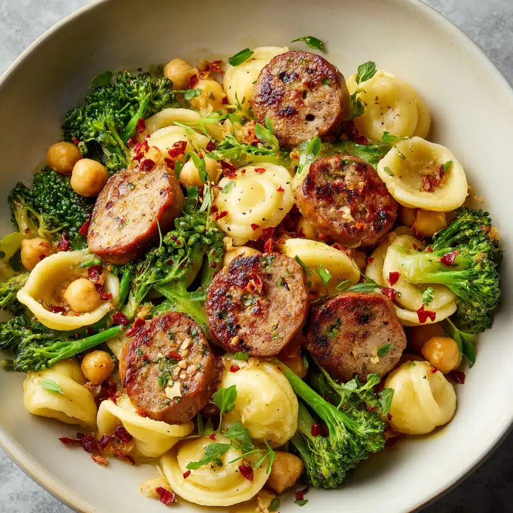 One Pot Orecchiette with Sausage and Broccoli Recipe - Recipe Image
