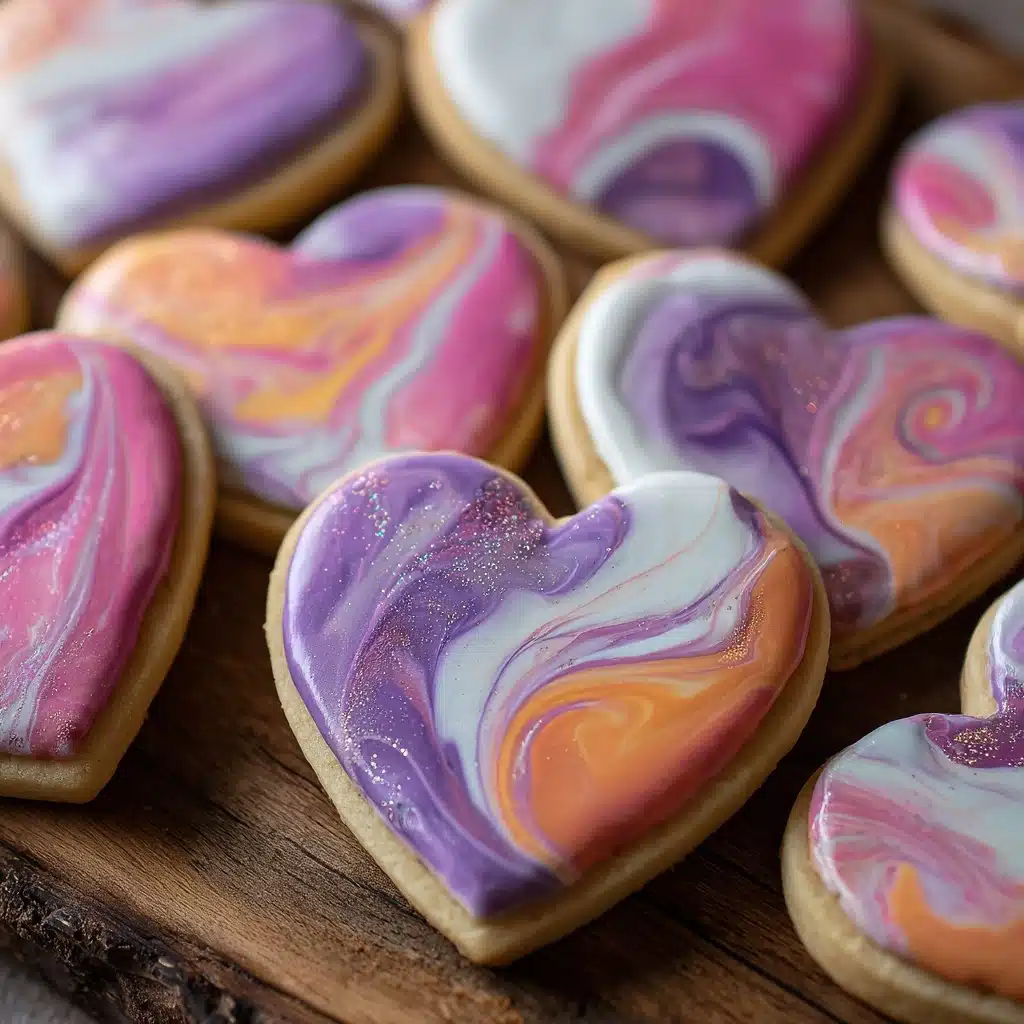 Marbled Heart Sugar Cookie Cutouts Recipe - Recipe Image