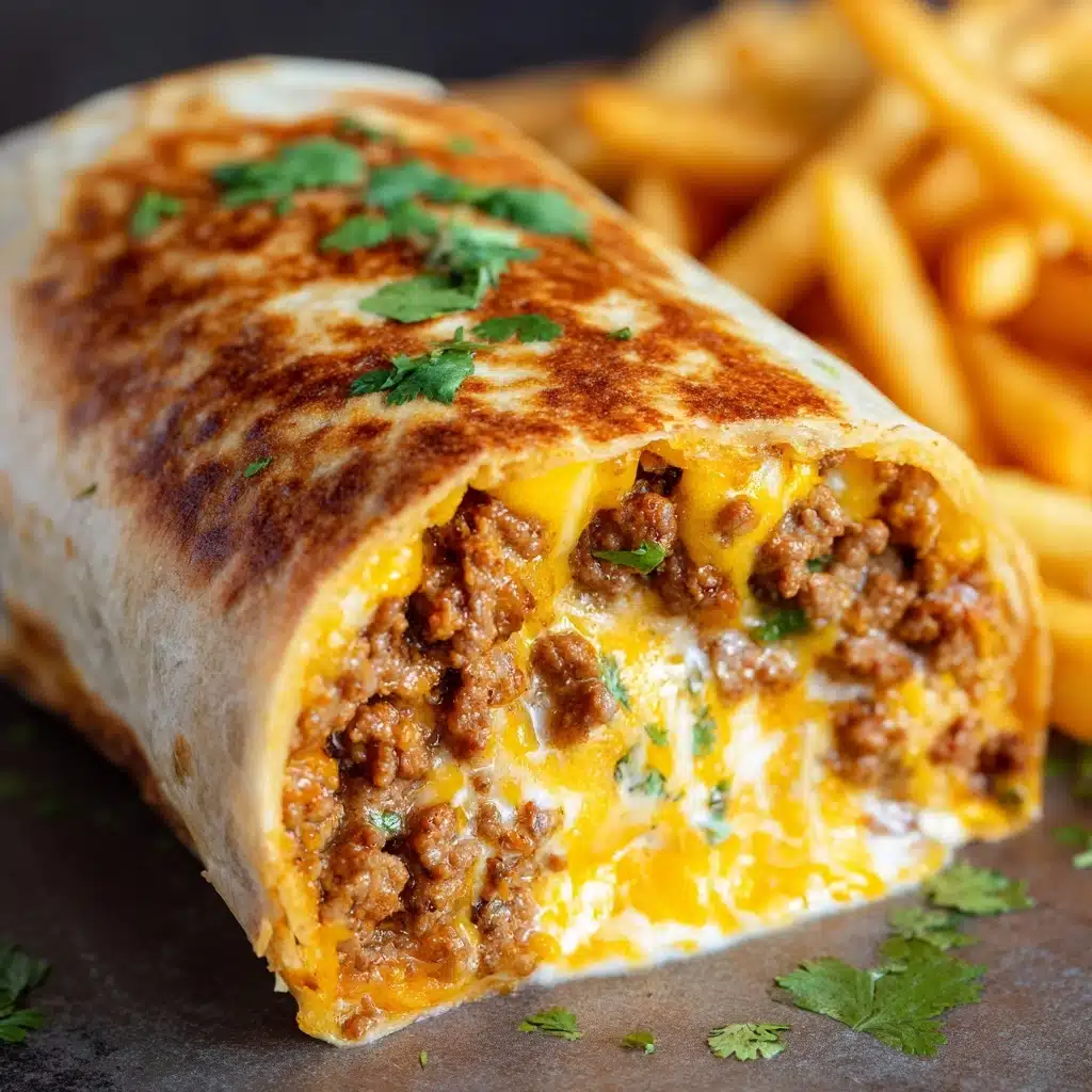 Cheesy Beef Burritos with Fries Recipe