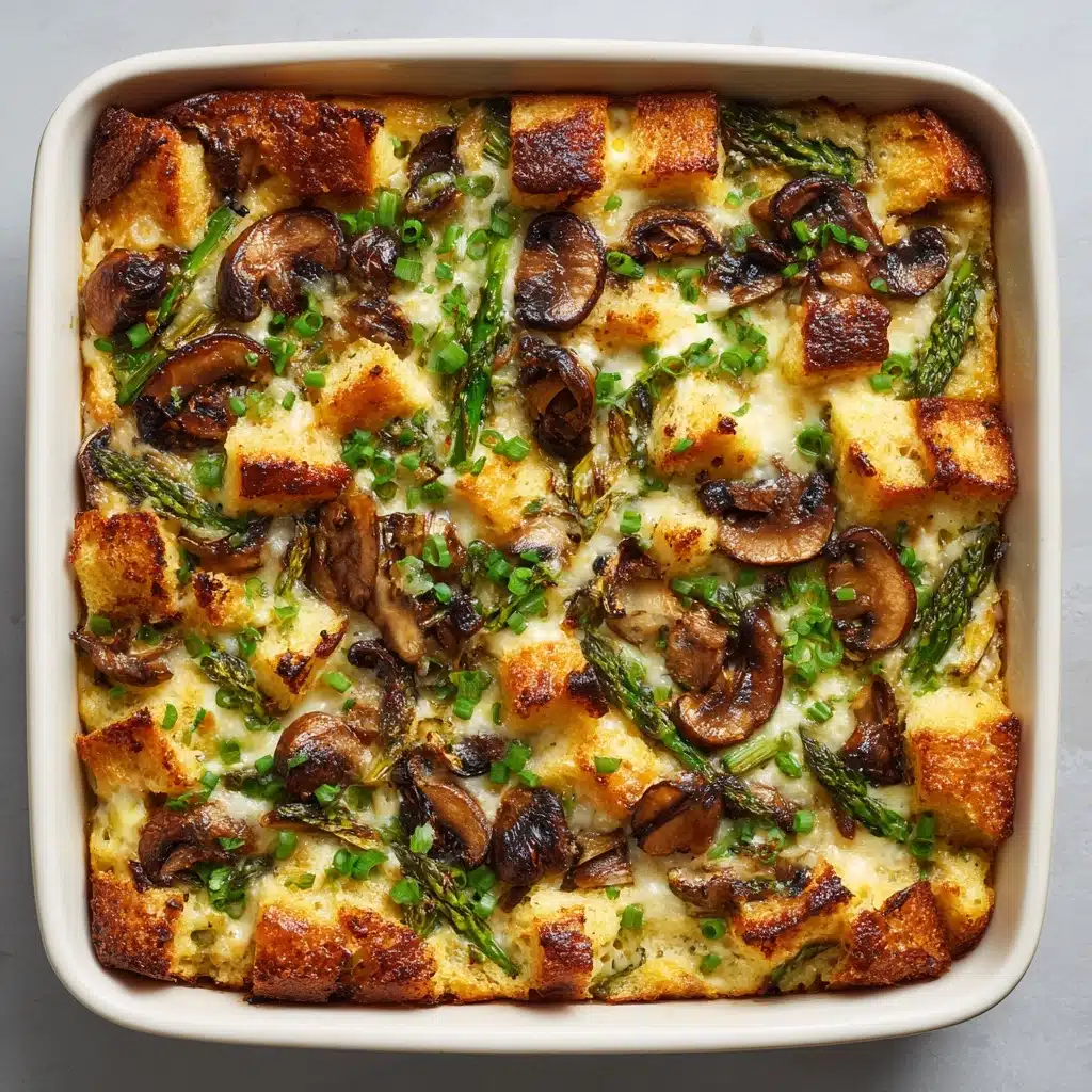 Overnight Asparagus Mushroom Strata Recipe - Recipe Image