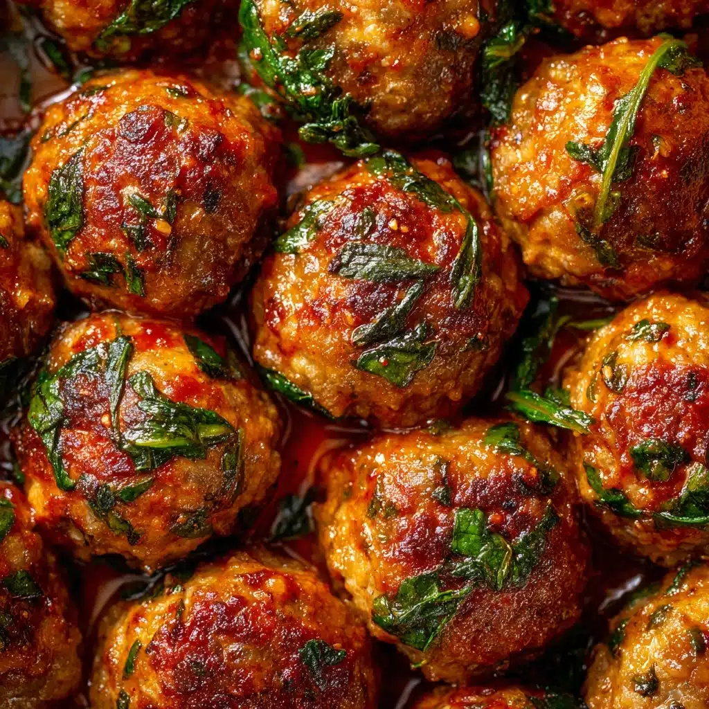 Baked Chicken Ricotta Meatballs with Spinach Recipe