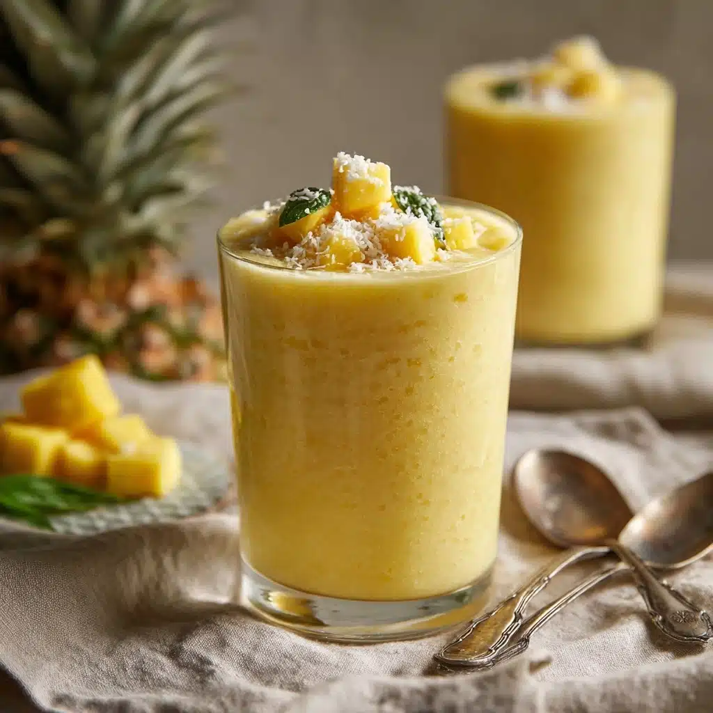 Fruity Summer Cold Pineapple Soup Recipe - Recipe Image