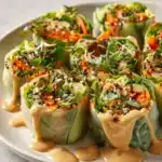 Hearty Veggie Rolls with Peanut Sauce Recipe