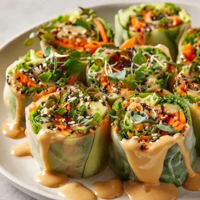 Hearty Veggie Rolls with Peanut Sauce Recipe