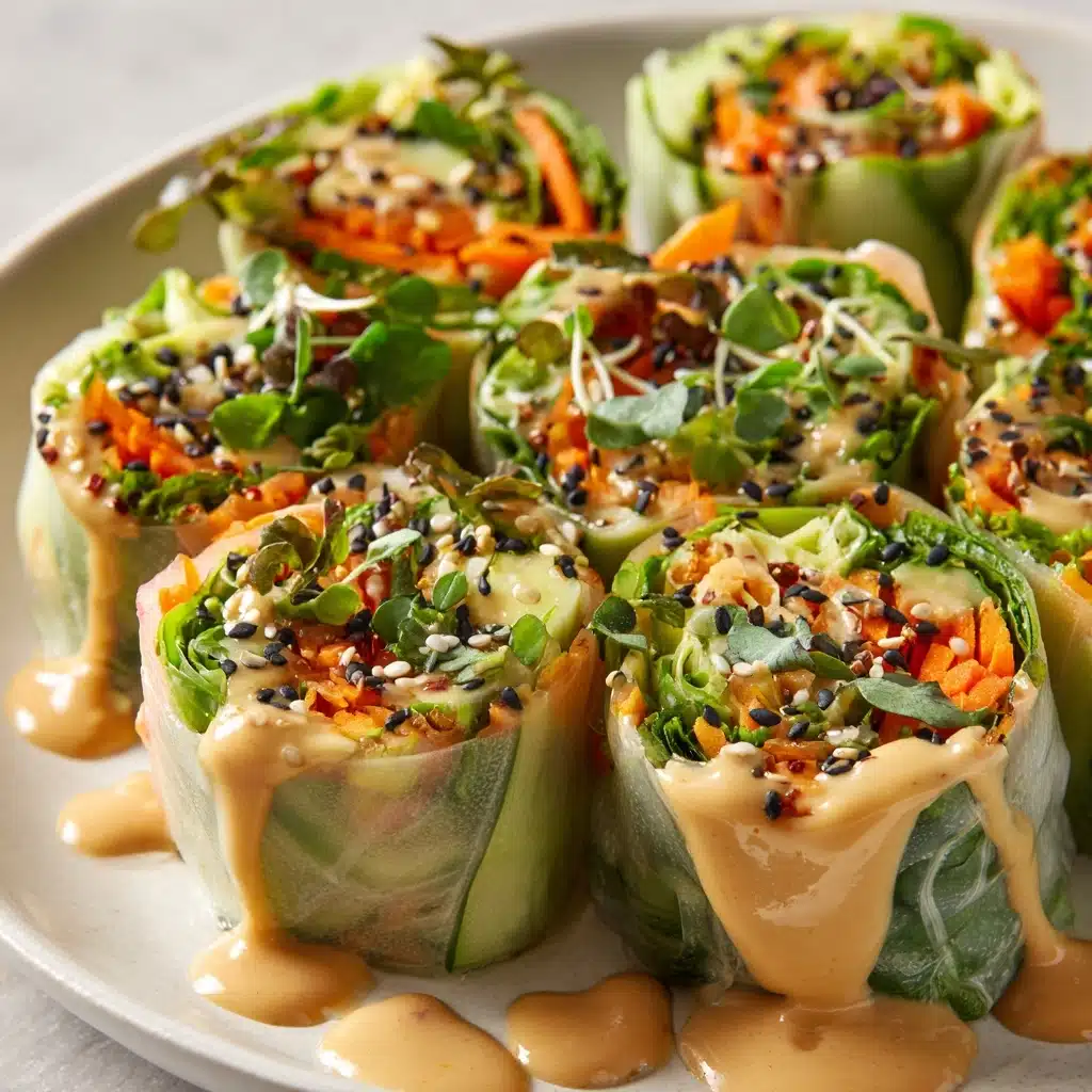 Hearty Veggie Rolls with Peanut Sauce Recipe - Recipe Image