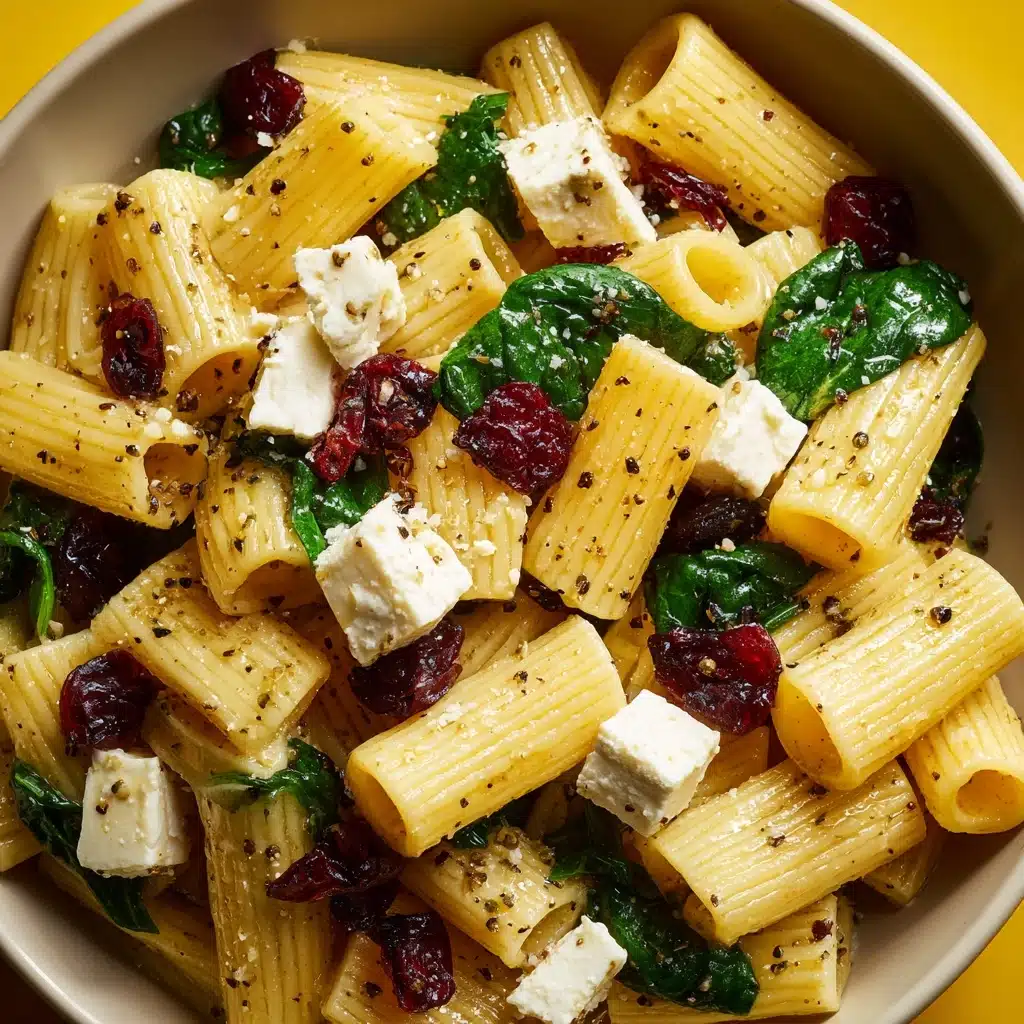Feta & Cranberry Rigatoni Salad with Lemon Vinaigrette Recipe - Recipe Image