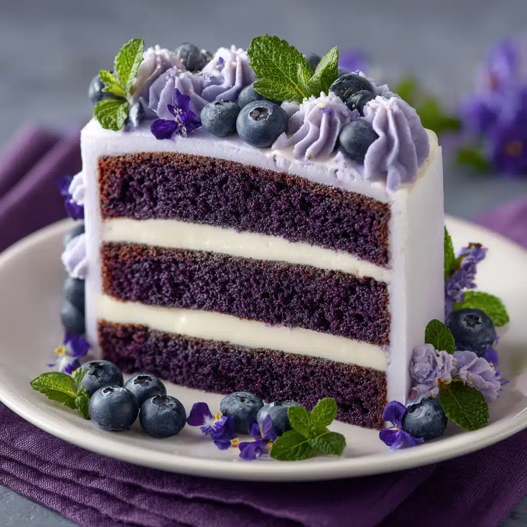 Purple Velvet Cake with Cream Cheese Frosting Recipe - Recipe Image