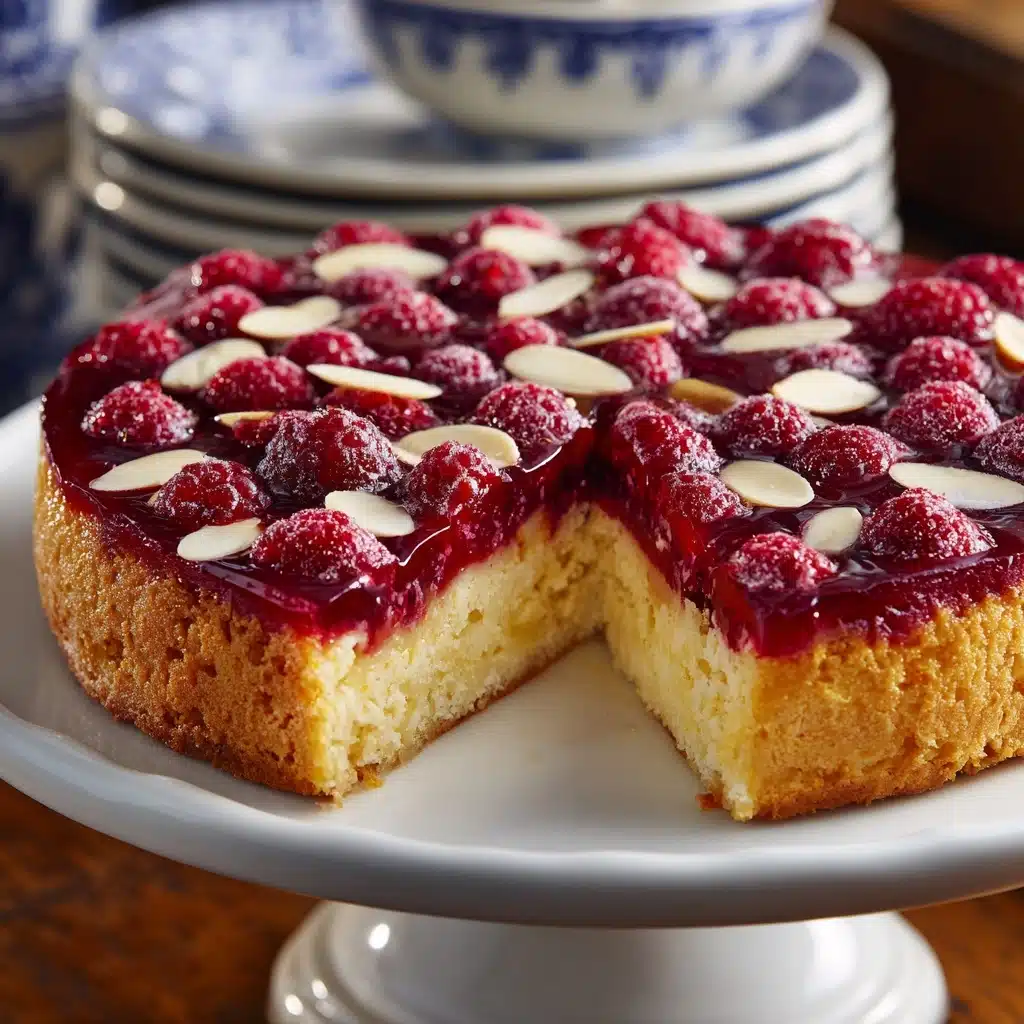 Raspberry and Almond Upside-Down Cake Recipe - Recipe Image