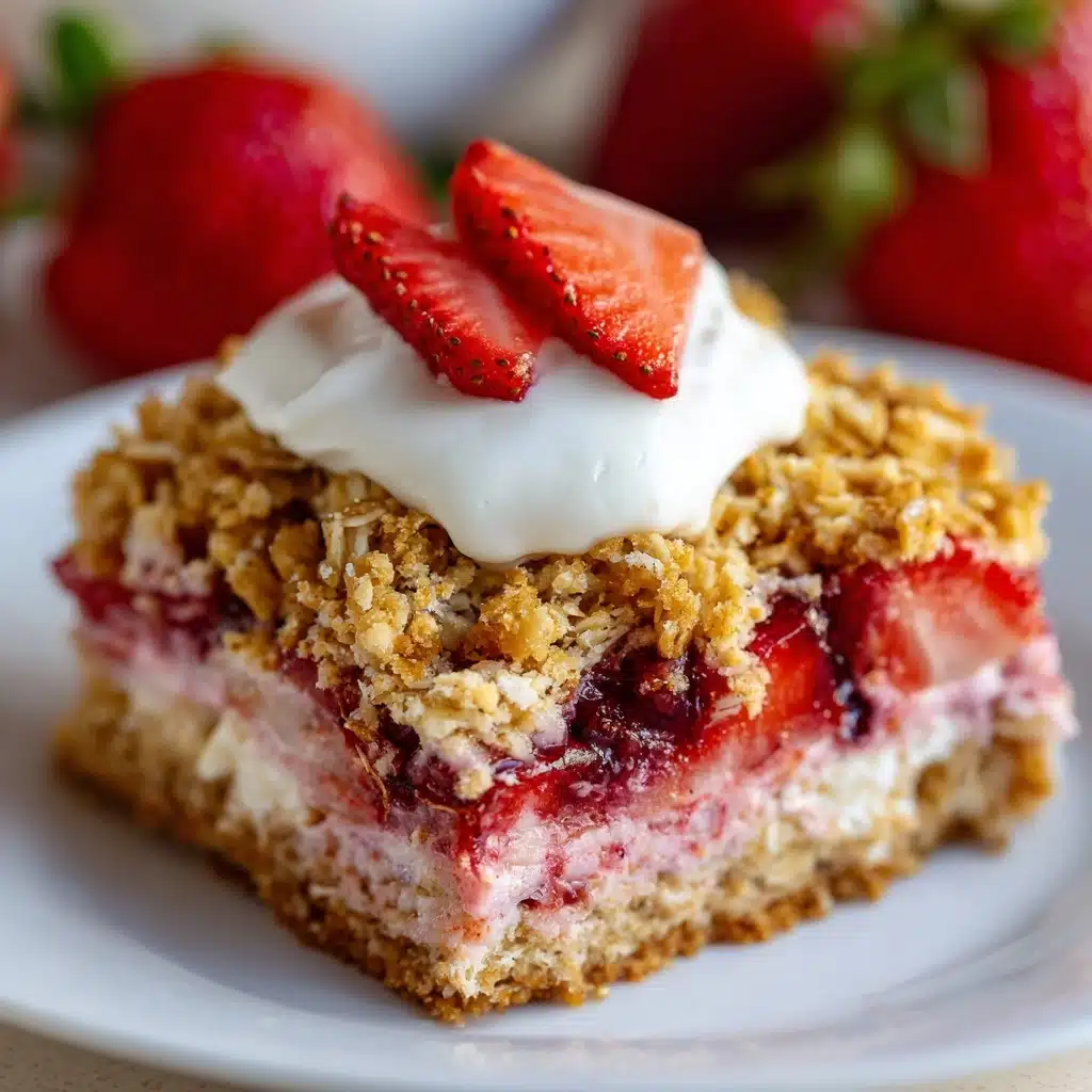 Strawberry Rhubarb Baked Oatmeal Recipe - Recipe Image