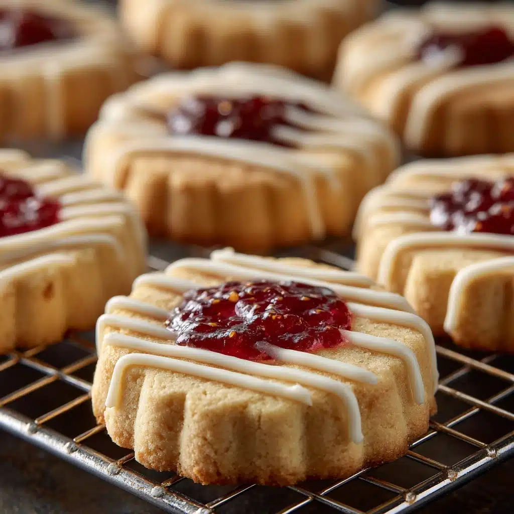 Raspberry Almond Shortbread Cookies Recipe - Recipe Image