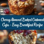 Cherry Almond Baked Oatmeal Cups Recipe