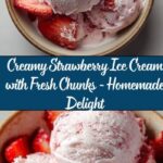 Creamy Strawberry Ice Cream with Fresh Chunks Recipe