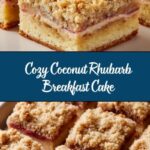 Coconut Rhubarb Breakfast Cake Recipe