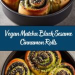 Vegan Matcha Black Sesame Cinnamon Rolls Recipe