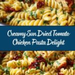 One-Pot Creamy Sun Dried Tomato Chicken Pasta Recipe