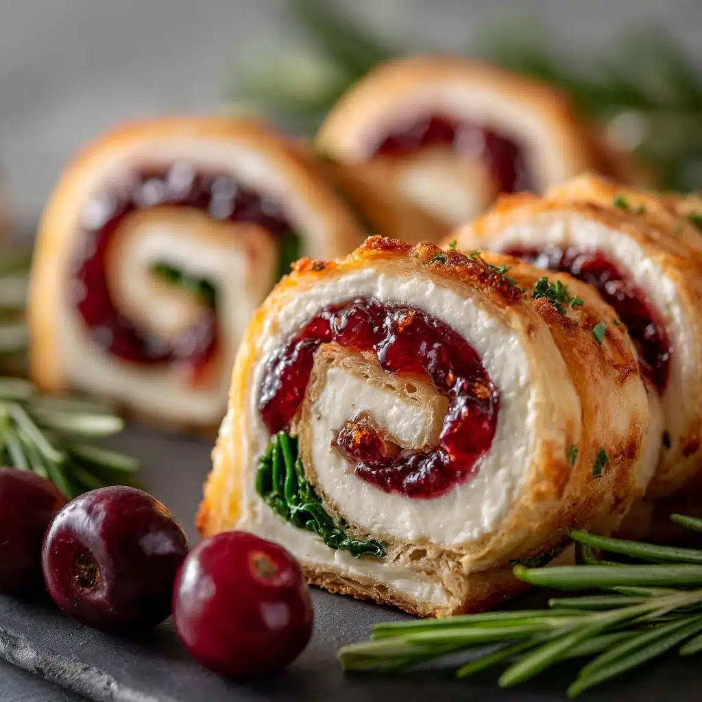 Cranberry Feta Pinwheels with Cream Cheese Recipe - Recipe Image