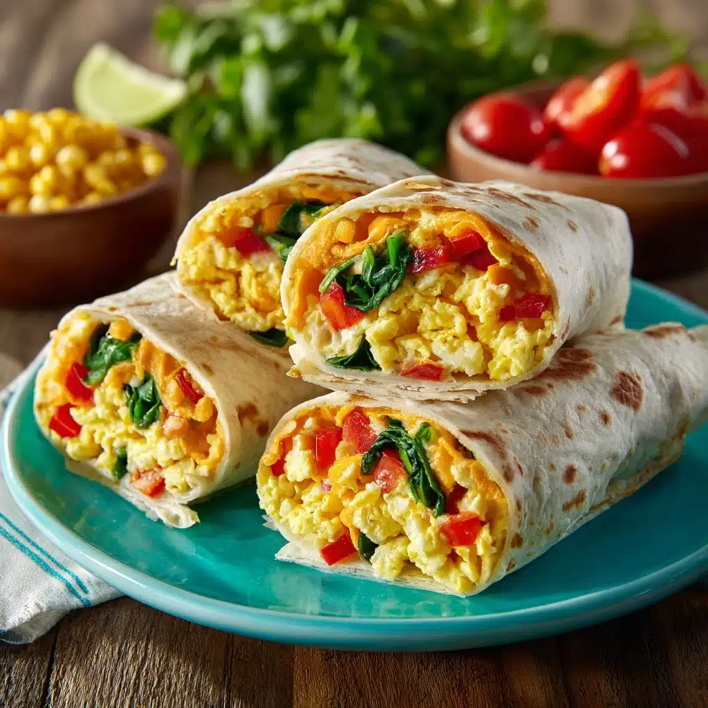 Vegetable and Cheese Breakfast Burritos Recipe - Recipe Image