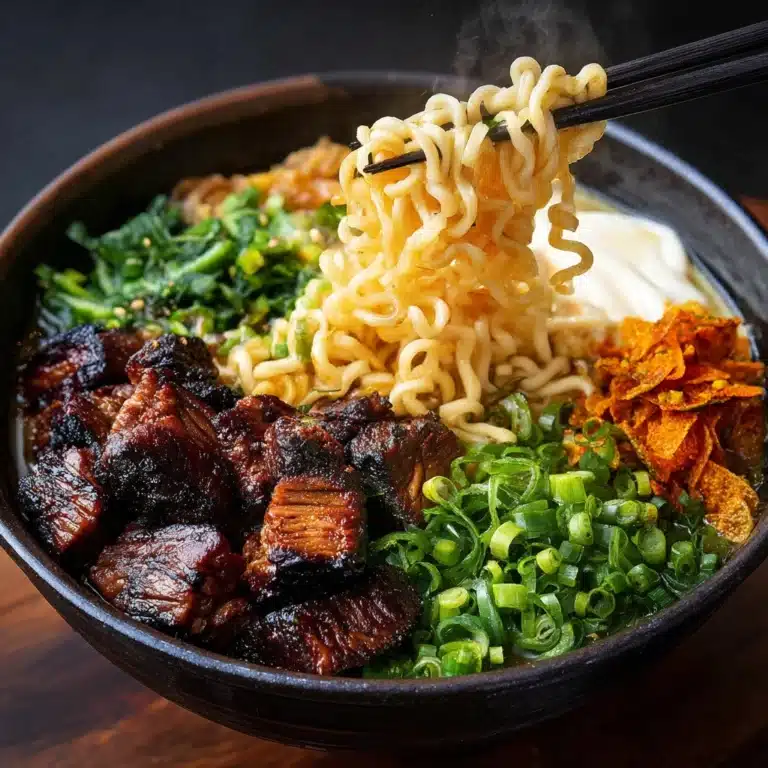 Fiery Chicken Ramen with Creamy Garlic Sauce: An Incredible Ultimate Recipe