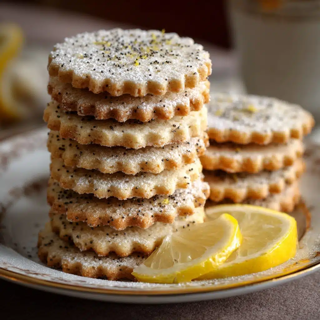 Lemon Poppy Seed Shortbread Cookies Recipe - Recipe Image