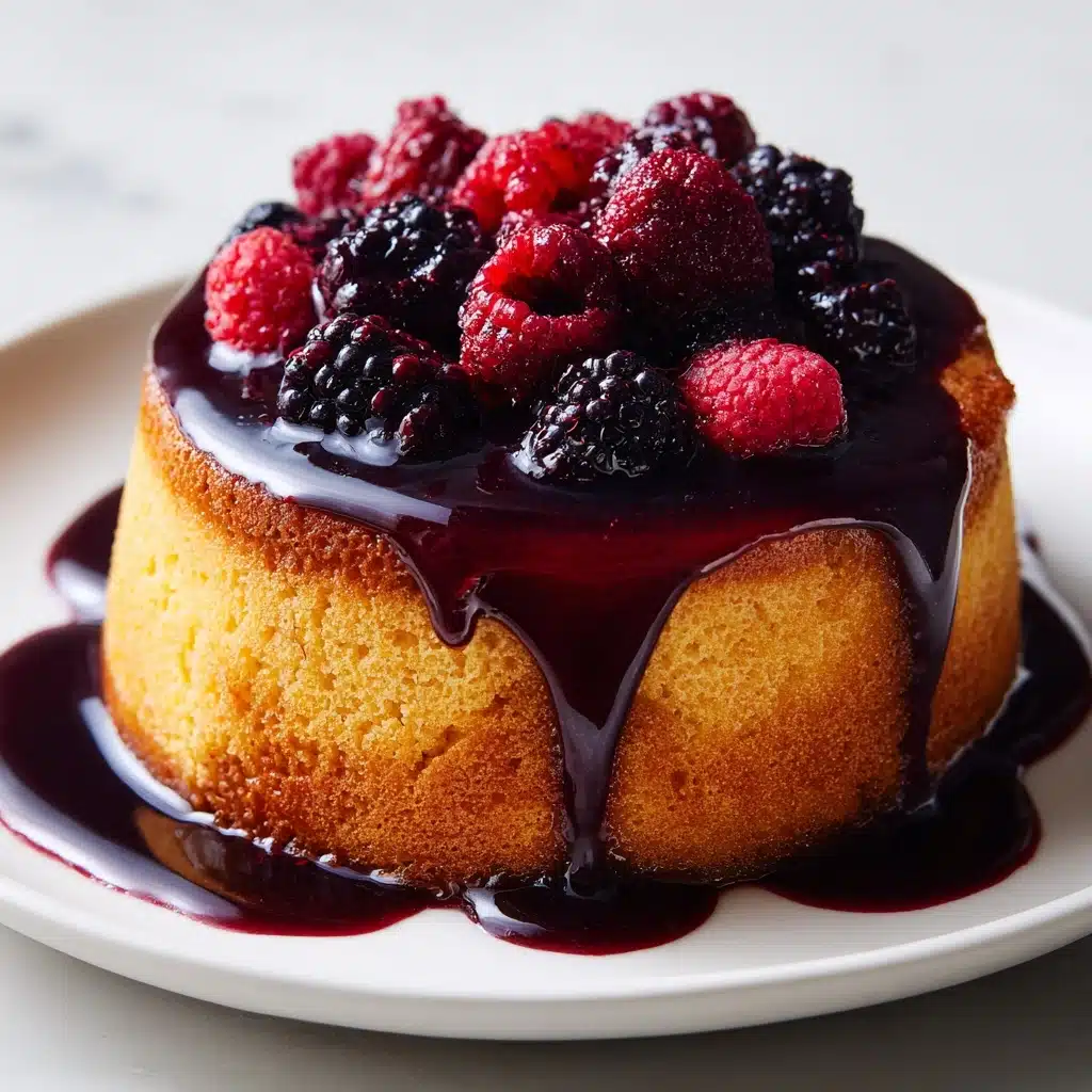 Vanilla Cake with Bumbleberry Sauce Recipe