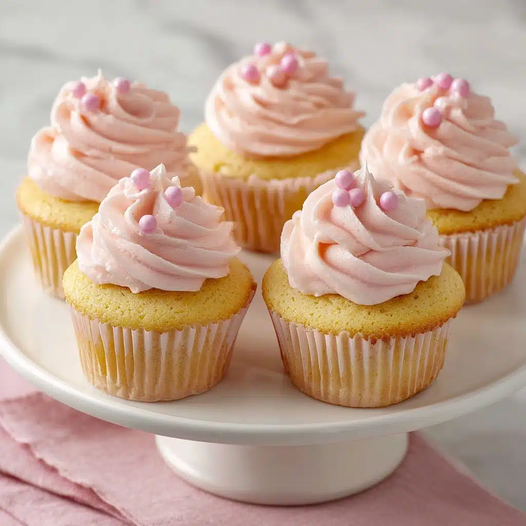 Pink Buttercream Cupcakes Recipe - Recipe Image