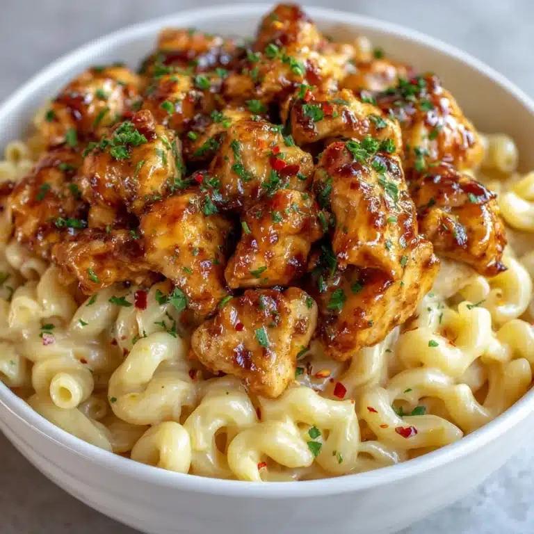 Spicy Honey Pepper Chicken with Creamy Mac and Cheese Recipe
