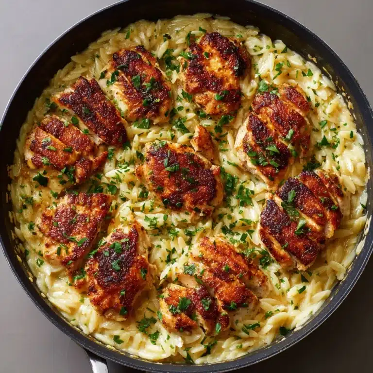 One-Pan Creamy Parmesan Chicken and Rice Recipe