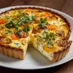 Carrot Quiche with Cheddar and Roasted Onions Recipe
