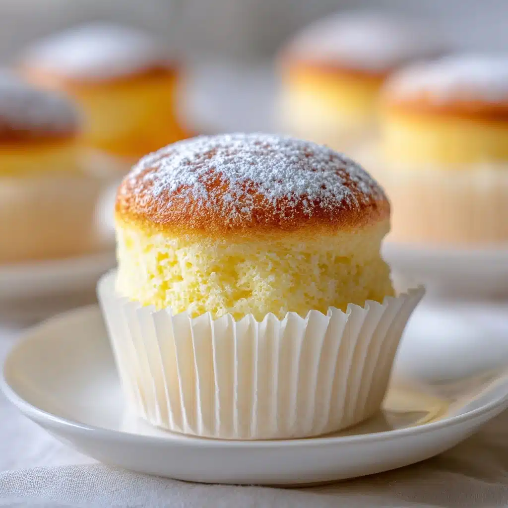 Fluffy Japanese Cotton Cheesecake Cupcakes Recipe - Recipe Image